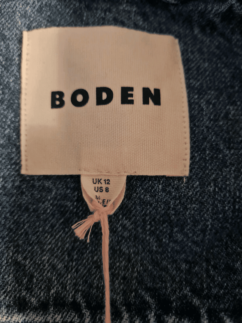 Thumbnail: BODEN Rigid Denim Jacket Size UK 12  U0132 A4