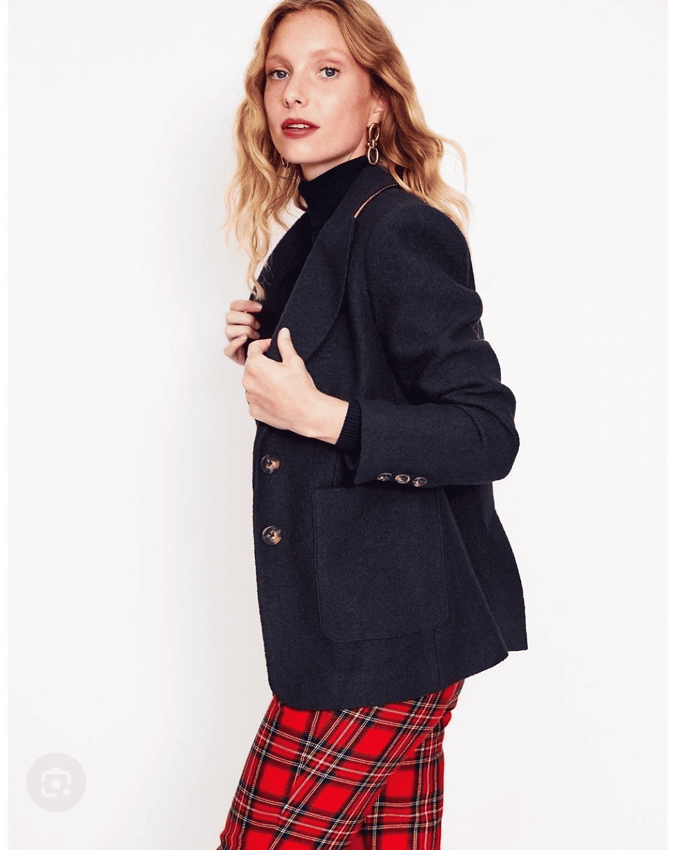 Thumbnail: BODEN The Marylebone Textured Blazer Black U0164 Size UK 18R Brand New A18