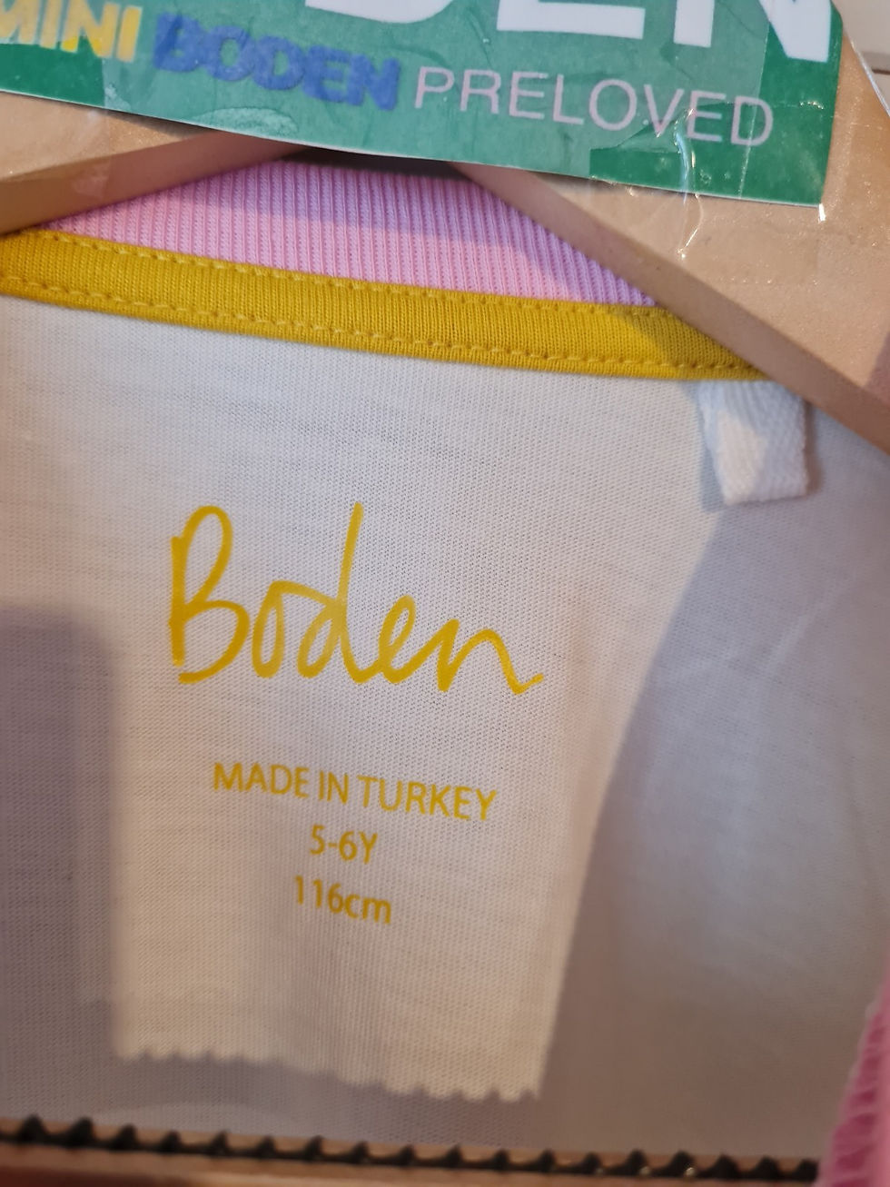 Thumbnail: Mini Boden Girls Short Sleeve Jersey Cotton Top 5-6 Years Brand New G19