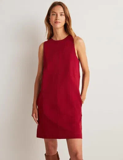 Thumbnail: BODEN Jersey Mini Shift Dress Russet Red SIZE UK 8R D0322 BRAND NEW D46