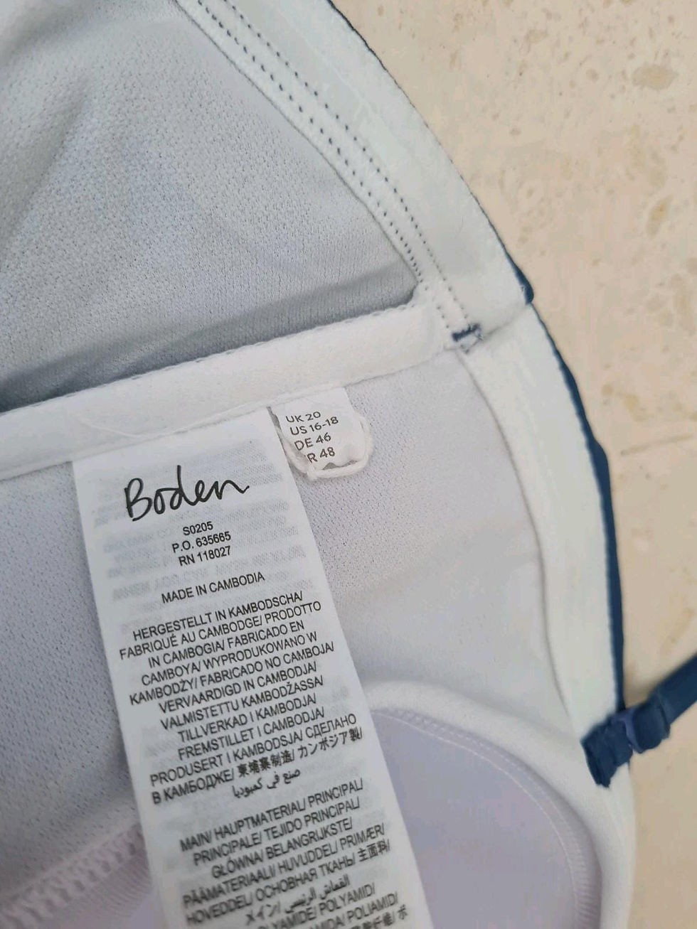 Thumbnail: Boden Ladies U Bar Bikini Swimwear 2 Piece Set SIZE UK 20 Brand New B2
