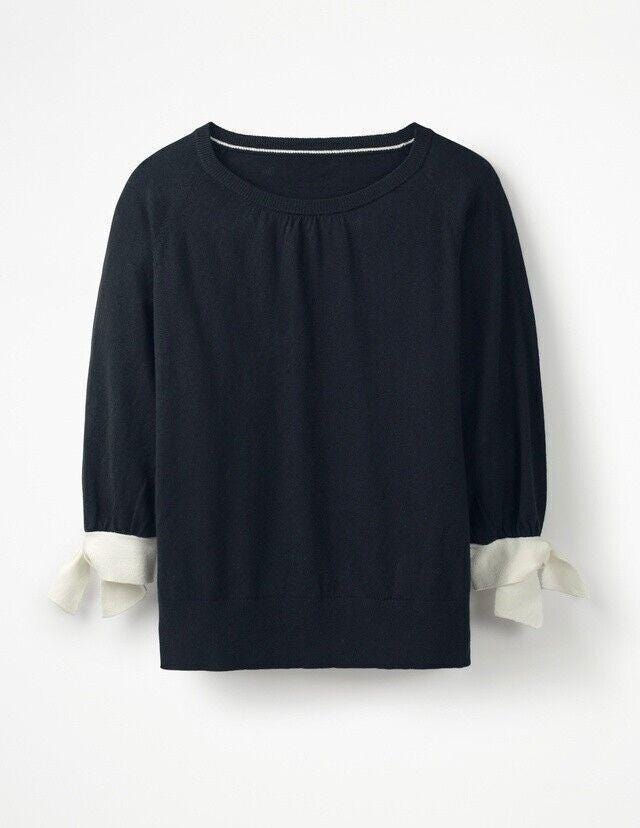 Boden Addie Jumper Navy Linen Mix Size S Perfect Condition K0213 T15