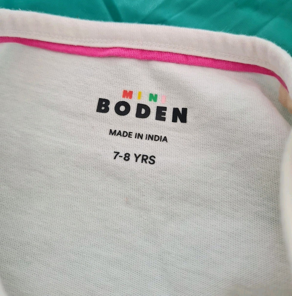Thumbnail: Mini Boden girls Flutter Short Sleeve T-Shirt ivory brand new