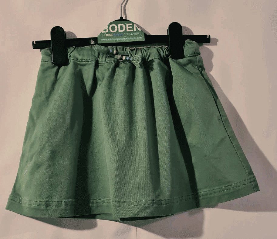 Thumbnail: MINI BODEN GIRLS Pull-On Cotton Skirt Green age 5-6 years Brand New SAMPLE G13