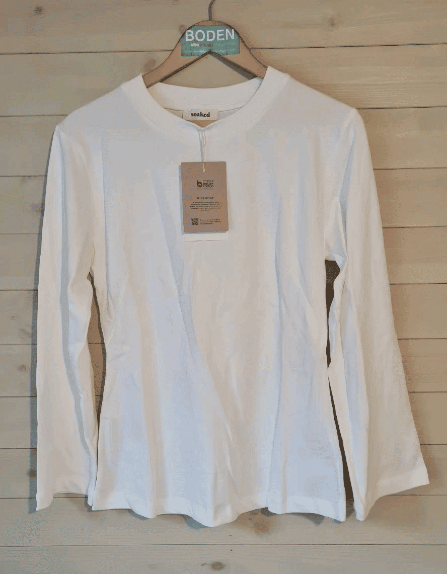 Thumbnail: Soaked in Luxury A-line Fit Coreen Long Sleeve 100% Cotton T-Shirt Size S New