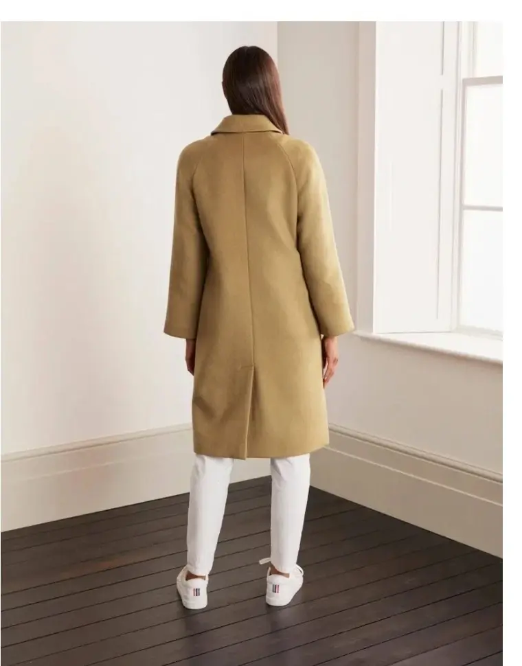 Thumbnail: Boden Billington Camel Overcoat Premium Wool Blend UK 8 C1