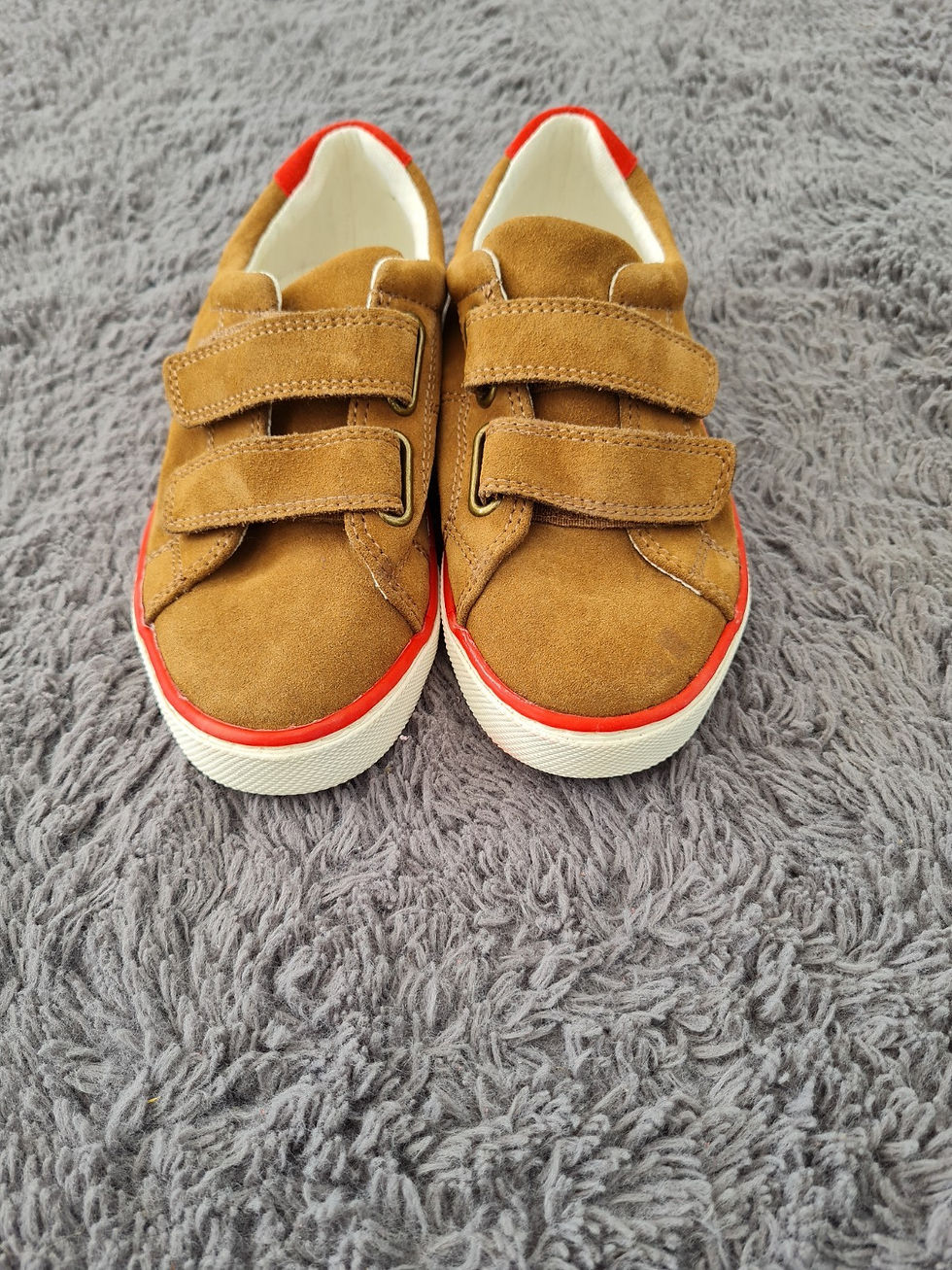 Thumbnail: Mini Boden Boys Suede Tan Shoes size UK 10.5 (Eur 29) Brand New  H6