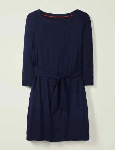 Thumbnail: Boden Sylvia Marion Tie Jersey Tunic NAVY Size UK 10R J0631 Preloved D39