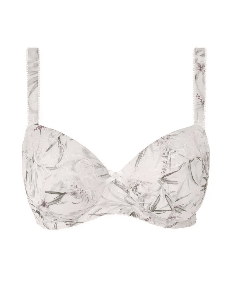 Thumbnail: Fantasie Carena Bra Half Cup Padded Demi Underwired Ivory UK 30D NEW SAMPLE L5