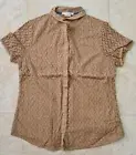 Thumbnail: BODEN LADIES Cotton EMBROIDERED Shirt BROWN SIZE UK 12 VGC T3