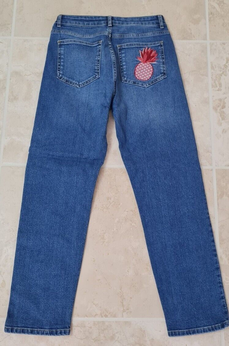 BODEN Cambridge Embroidered Jeans RRP £70 SIZE UK 8R EXCELLENT CONDITION T0309