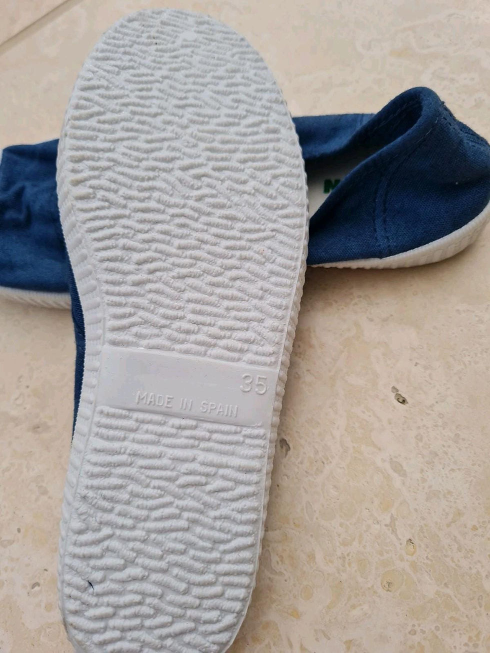Thumbnail: Mini Boden Kids Laceless Canvas Pull-ons College Navy Size 235 Brand New H5