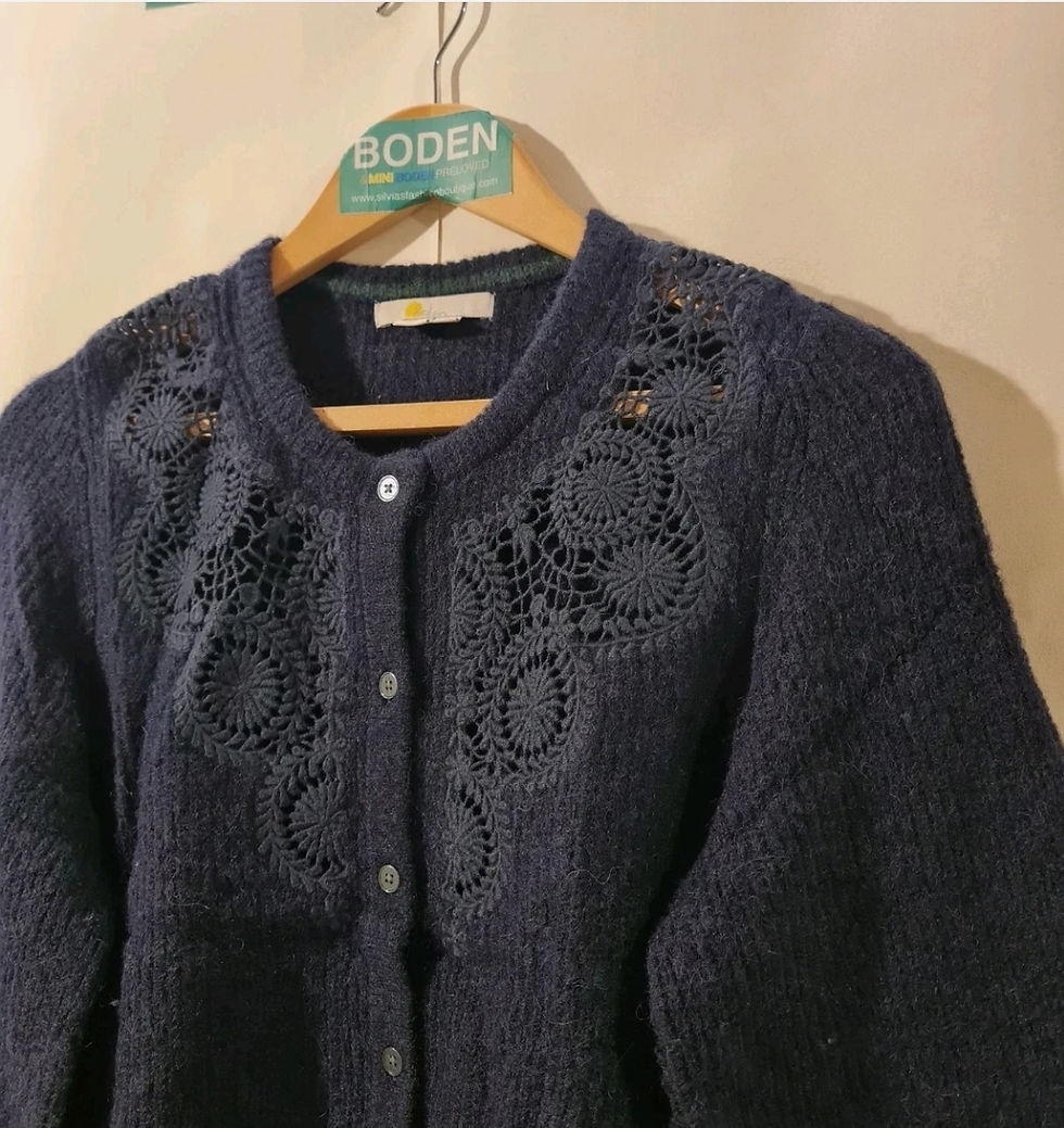 Thumbnail: BODEN Detail Fluffy Cardigan NAVY RRP £110 SIZE UK 6 K0661 BRAND NEW T9