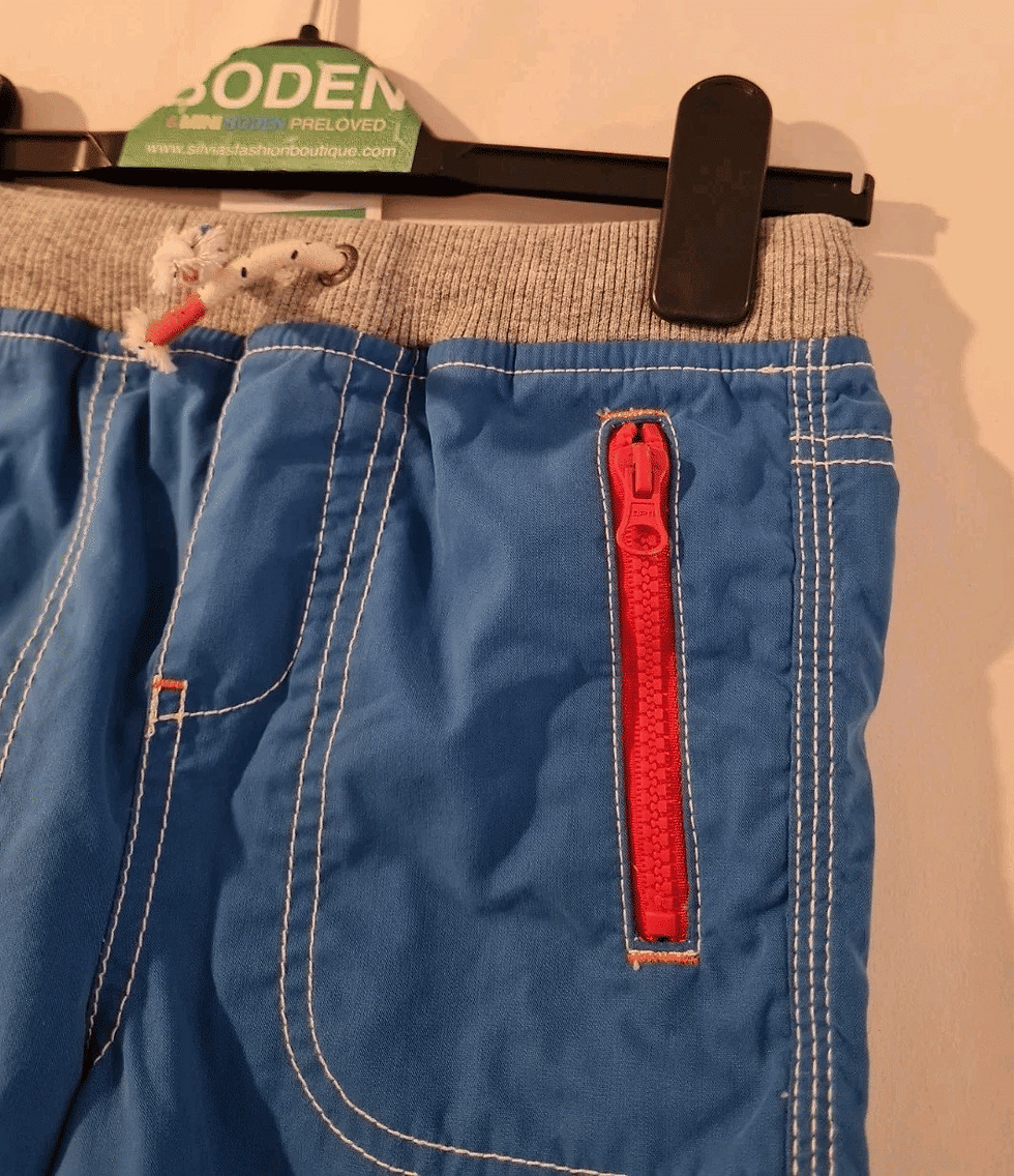 Thumbnail: Mini Boden Boys Blue Cargo Shorts Age 6 Years Brand New SAMPLE G6