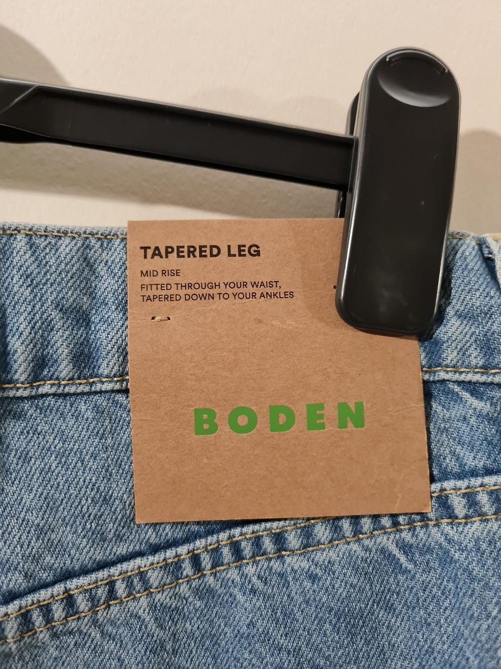Thumbnail: Boden Mid Rise Tapered Jeans Light Vintage R0482 W30 L30 RRP £85 Brand New A5