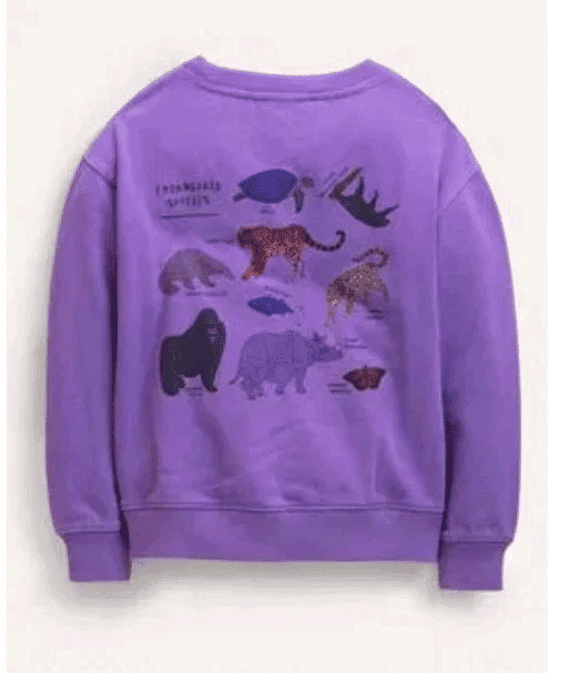Thumbnail: Mini Boden GIRLS Logo SWEATSHIRT Lavanda JUMPER BRAND NEW 5-6 Years G14