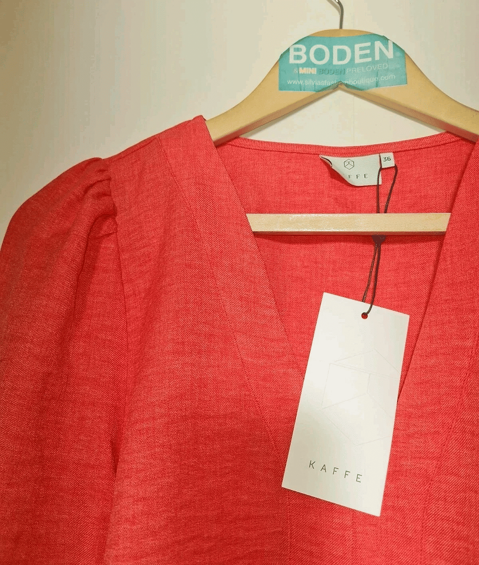 Thumbnail: Kaffe Ladies KAelise Blouse CORAL SIZE UK 8 BRAND NEW