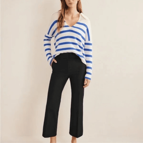 Thumbnail: Boden Trousers Bi-Stretch Crop Flare BLACK SIZE UK 14R R0249 BRAND NEW A12