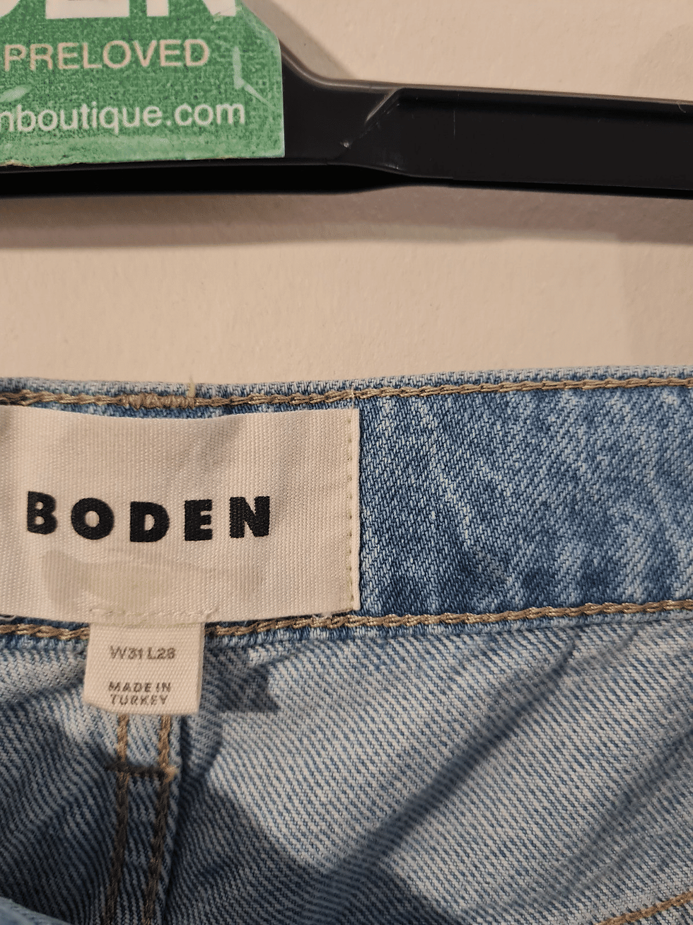 Thumbnail: Boden Mid Rise Tapered Jeans Light Vintage R0482 W31 L28 RRP £85 Preloved T35