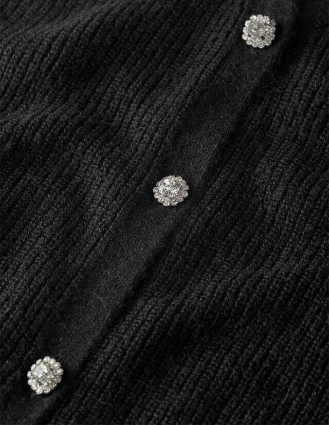 Thumbnail: Boden Maggie Jewelled Cardigan Black Wool Mix K0275 Brand New Size Xs J5