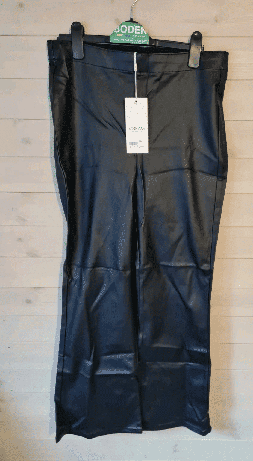 Thumbnail: CREAM Tania Ankle Pant Pitch Black Size UK 16 Brand New