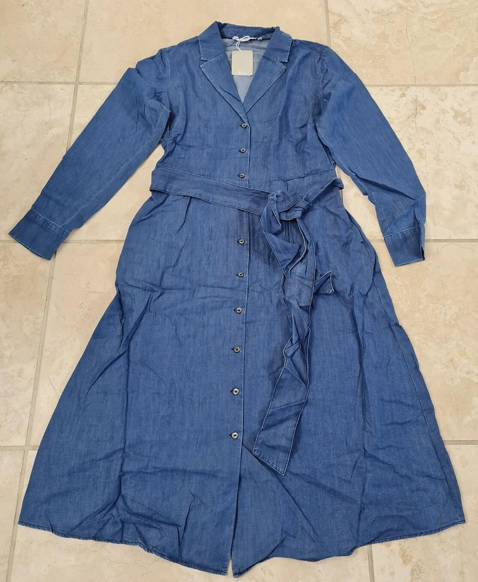 Thumbnail: BODEN Otillie Shirt Dress DENIM BLUE RRP £110 SIZE UK 10R W0634 BRAND NEW  D20