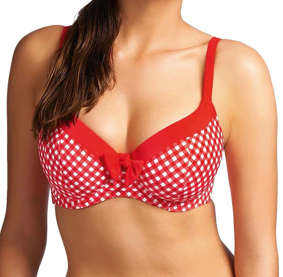 Thumbnail: Freya Tootsie Bikini Top SIZE UK 28FF Underwired Padded Balcony 3602 NEW  B5