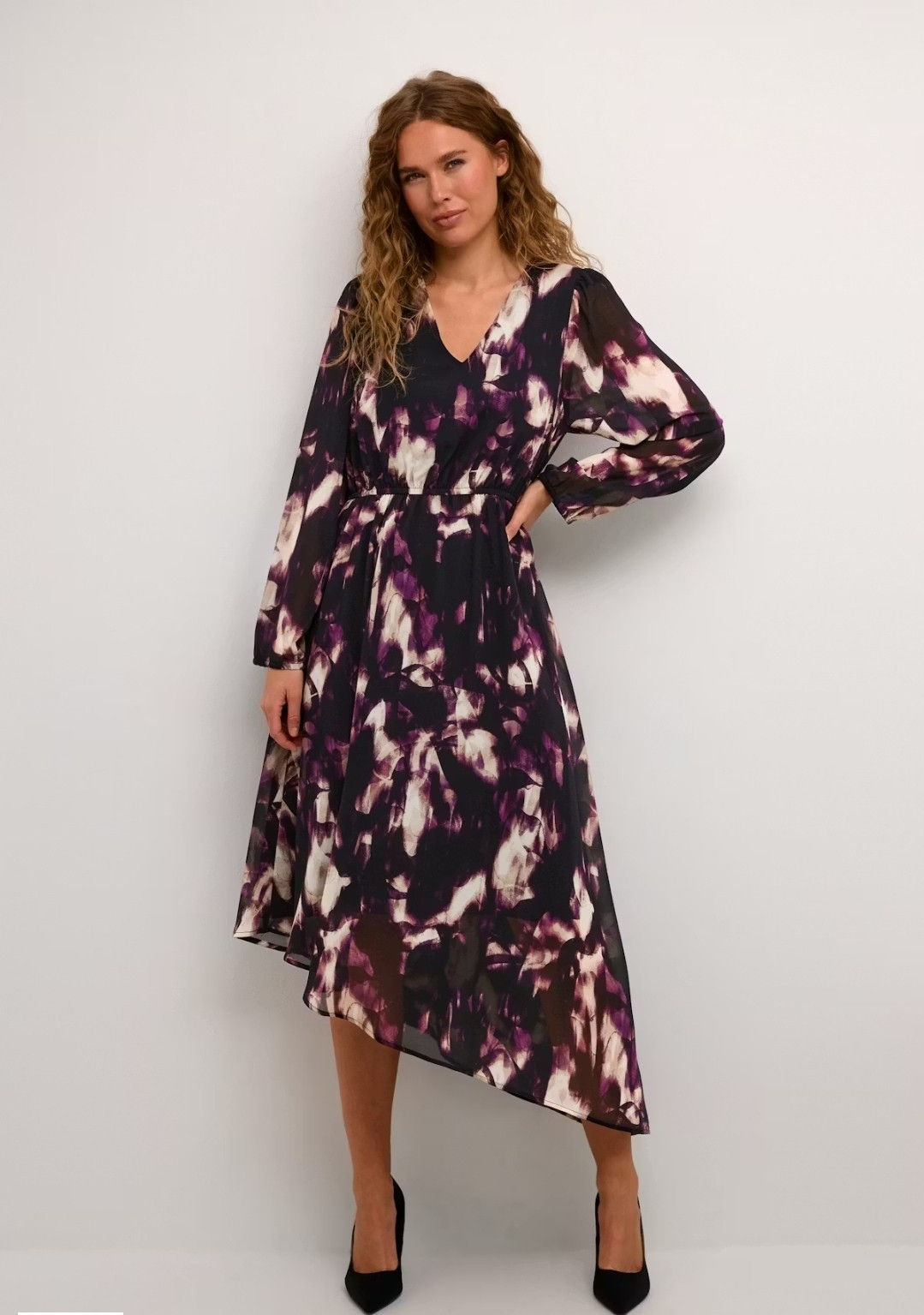 Kaffe Ladies KAaska Dress Purple Blurry Size UK 12 Brand New