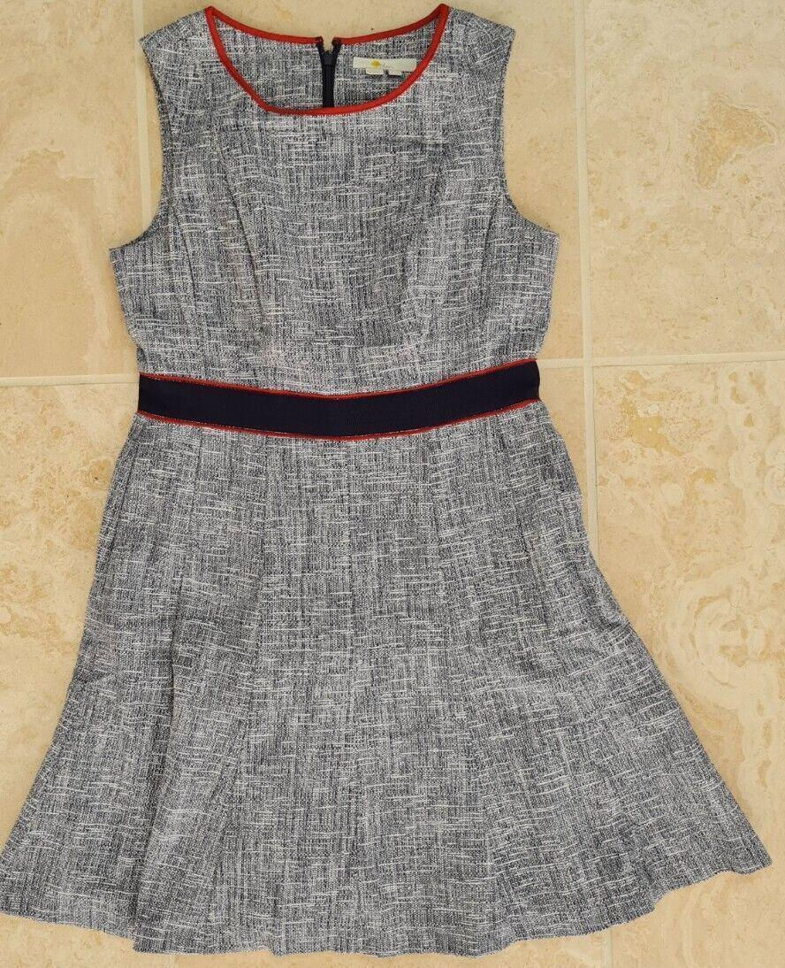 Thumbnail: Boden Matilda Textured Dress Navy Size Uk 10P Brand New W0493 D15