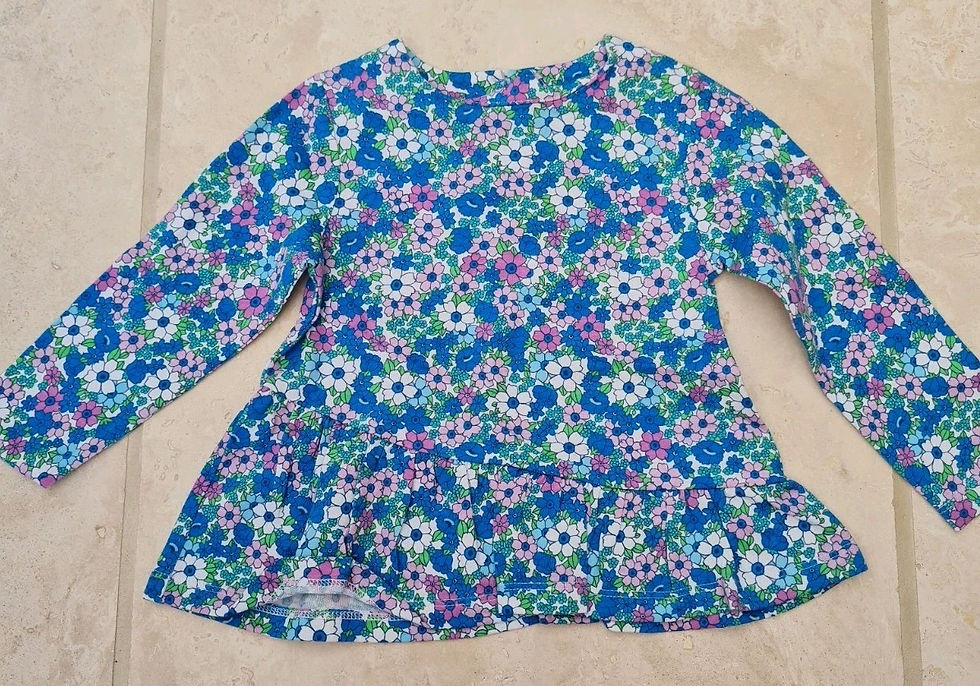 Thumbnail: MINI BODEN BABY GIRLS Floral LONG SLEEVE TUNIC Dress BRAND NEW SIZE 6-12 months