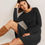 Thumbnail: BODEN Pleated Knitted Mini Dress Charcoal Melange UK 22L EXCELLENT D0341 D16