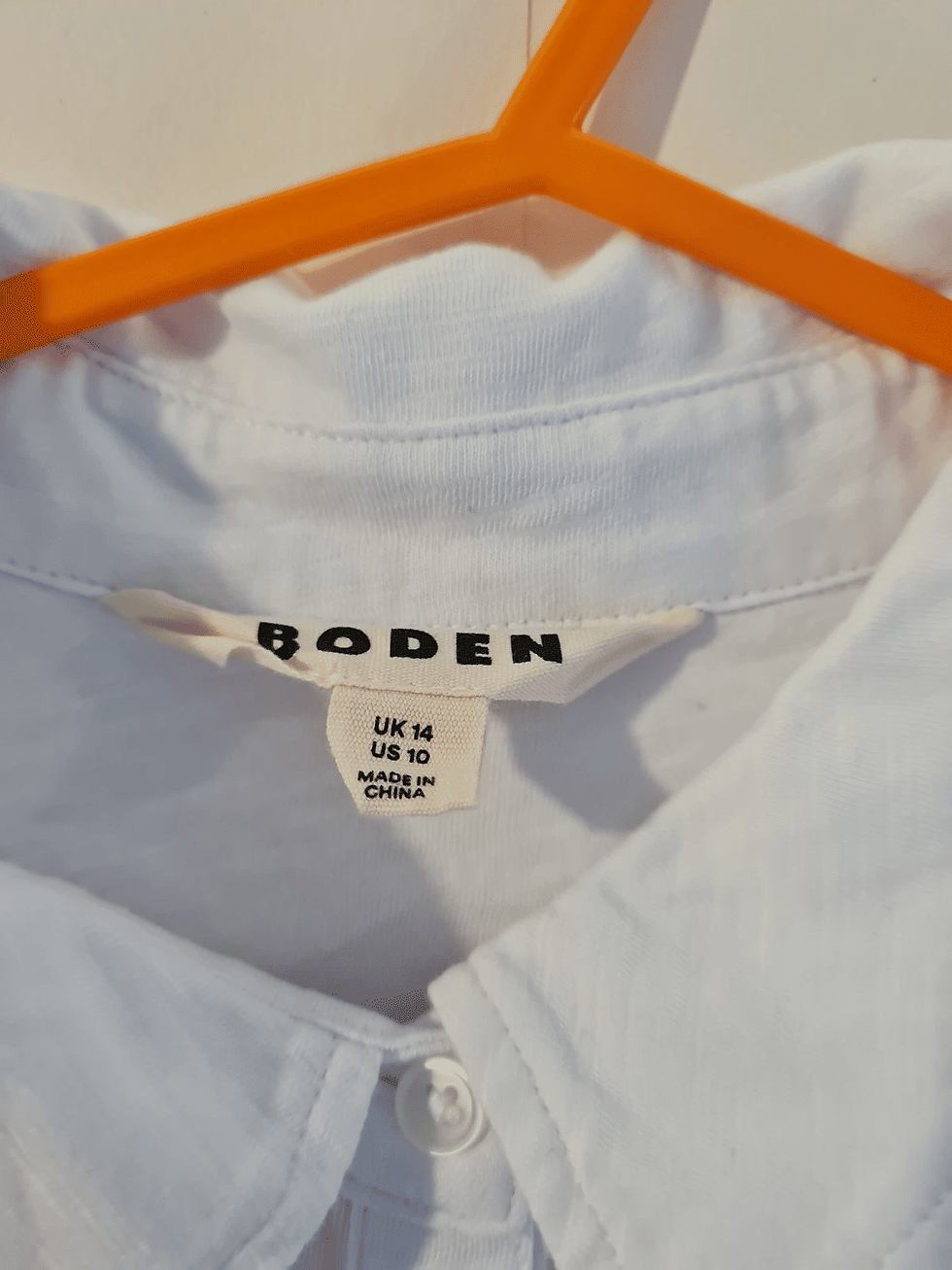 Thumbnail: Boden Ladies Jersey Long Sleeve Shirt White T1509 Size UK 14 Brand New A14