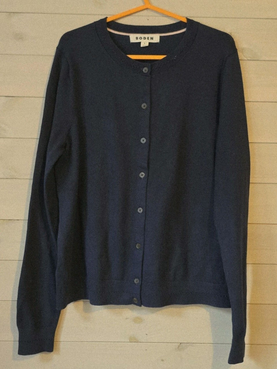 Thumbnail: Boden Catriona Cardigan Size M Navy Cotton Blend Brand New K0832 A9