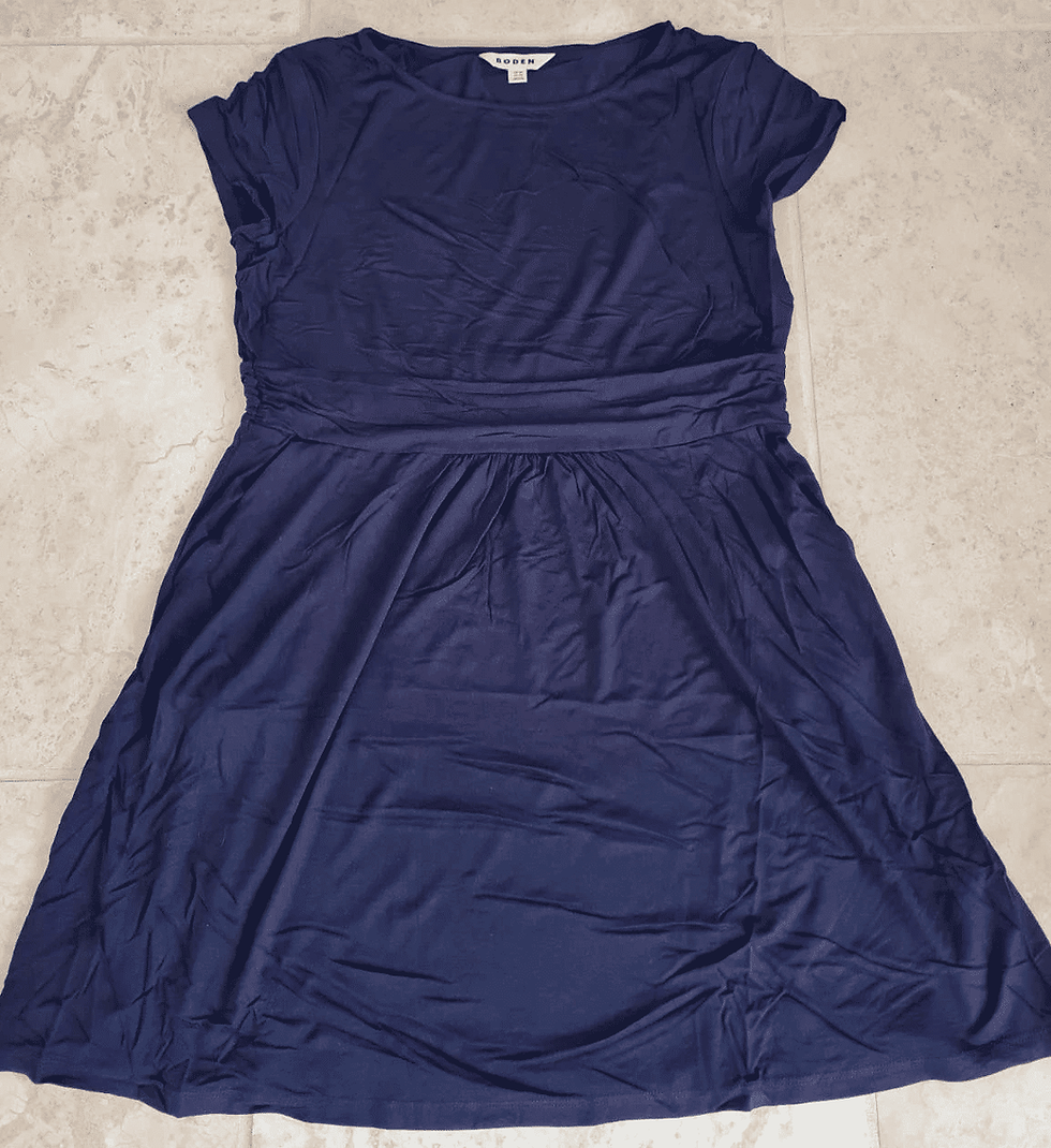 Thumbnail: BODEN Ladies Amelie Jersey Dress NAVY J0326 SIZE UK 14L BRAND NEW A15