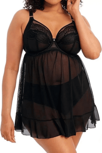 Thumbnail: Elomi Priya Babydoll Three Section Cup Underwired Plunge Non Padded UK 32GG L6