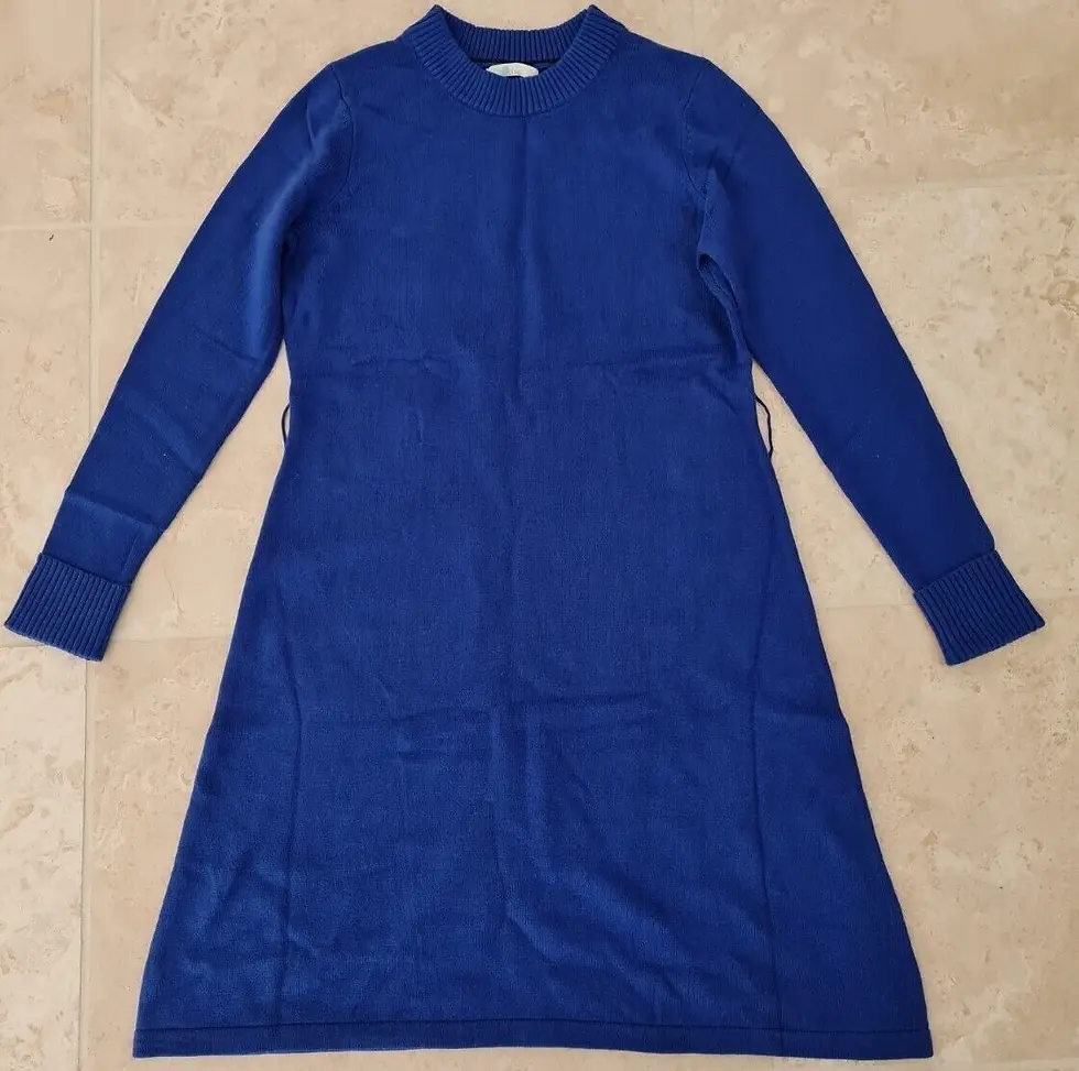 Thumbnail: Boden LADIES MIDI KNITTED DRESS BLUE SIZE UK 10 NO BELT  SAMPLE D5