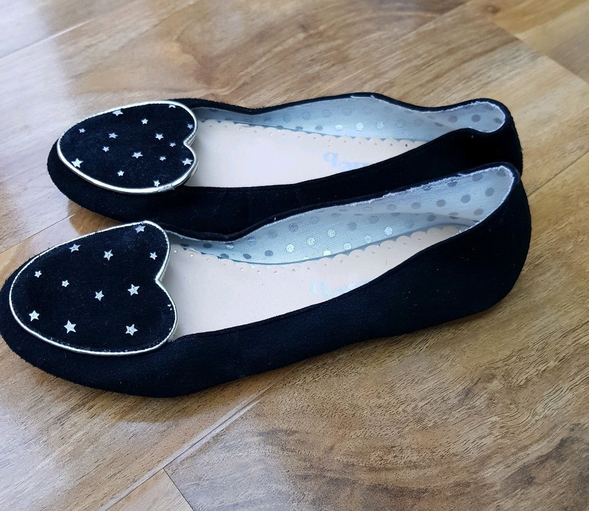 Boden Girls Lash Velvet Stars printed Ballet Flat Size 35 UK 2 BRAND New RRP £35