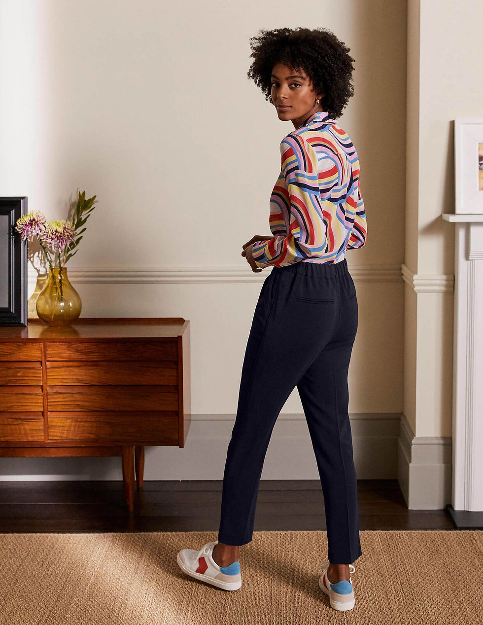 Thumbnail: Boden BLACK Albemarle Pull On Trousers SIZE UK 12P Brand New T0729 A8