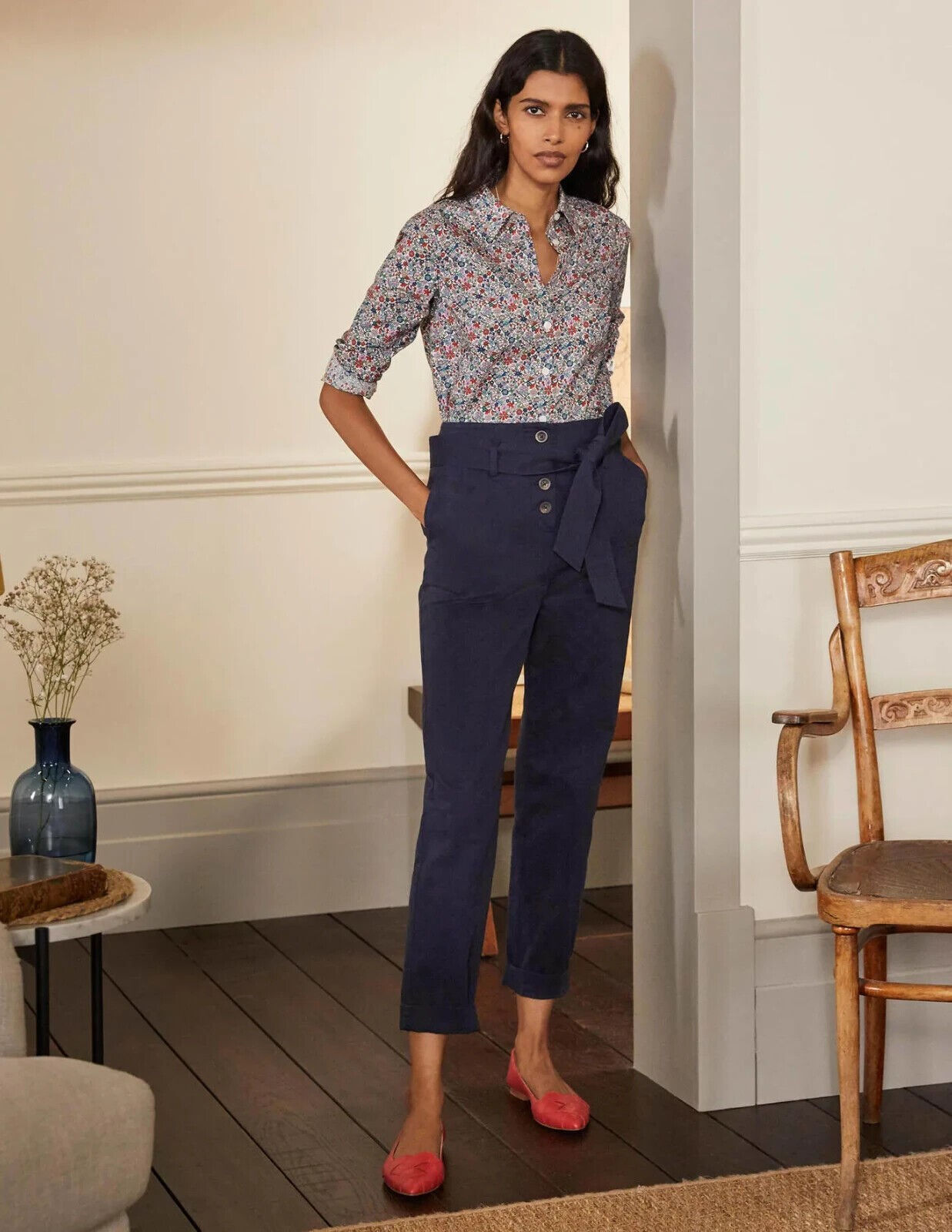 BODEN Berkeley Pants Navy R0013 SIZE UK 12R VGC