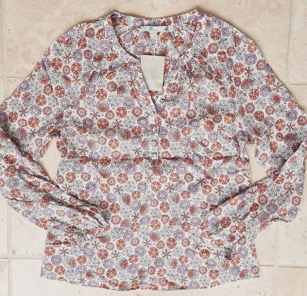 Thumbnail: BODEN Patricia Top Light seafoam soft mosaic W0518 SIZE UK 10 BRAND NEW  SW2