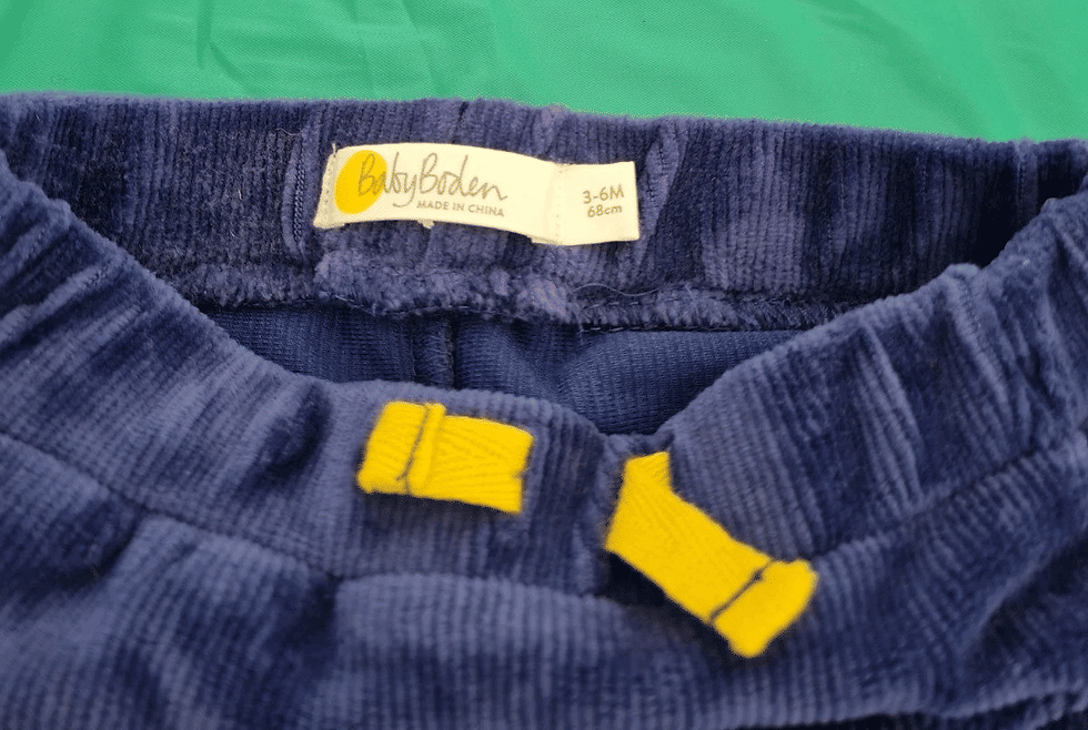 Thumbnail: Mini Boden BABY Velvet Velour Cosy Trousers 3-6 Months BRAND NEW