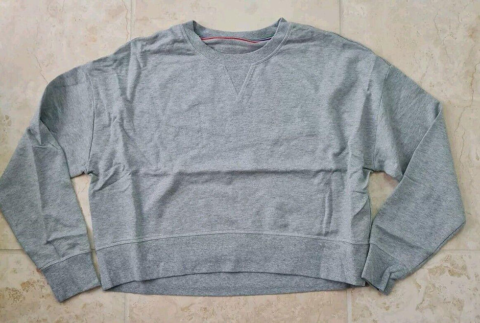 Thumbnail: Boden Ladies Cropped Sweatshirt Grey Marl Size S Brand New T8