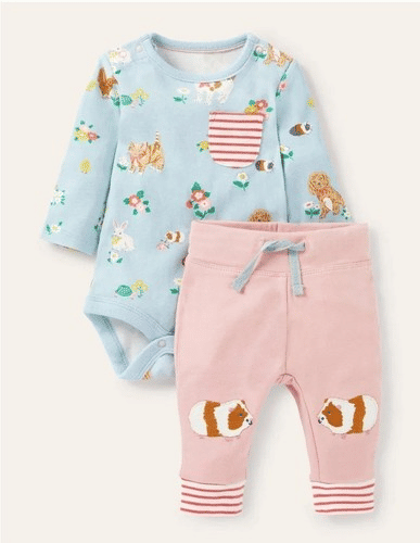 Thumbnail: Mini Boden Baby Girls Guinea Pig Body & Leggings Set 0-3 Months Brand New