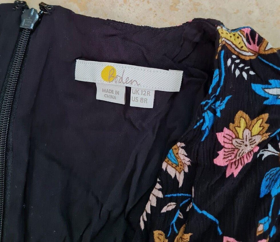 Thumbnail: Boden Alice Wrap Jumpsuit Black Summery Chintz Brand New T0771 Size Uk 12R P2