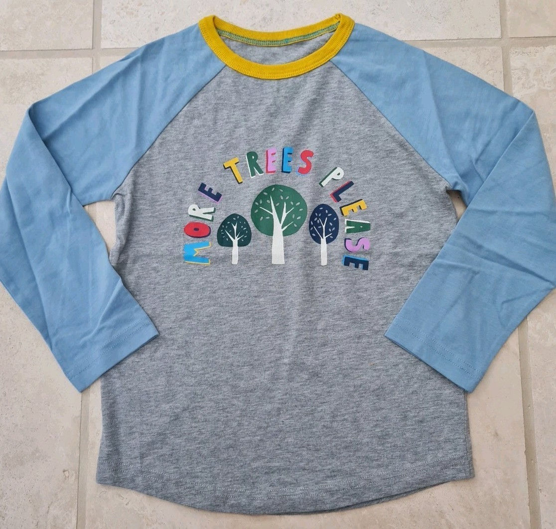 Mini Boden Kids Long Sleeve Cotton Baseball Top Age 6 Years Brand New SAMPLE G3