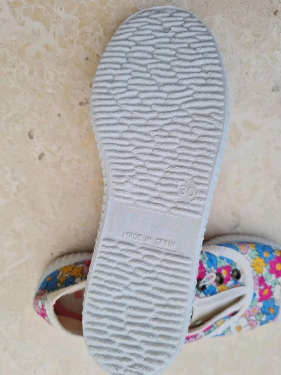 Thumbnail: Mini Boden Girls Laceless Canvas Pull-ons Blue Floral Size 11.5-30 Brand New H5