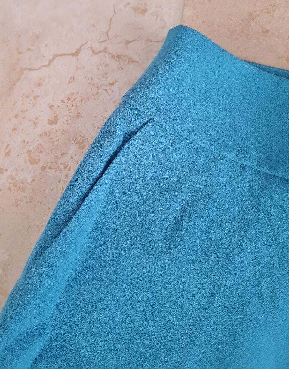 Thumbnail: Boden Ladies Wide Leg Trouser Pants Turquoise Size Uk 8R Brand New Sample
