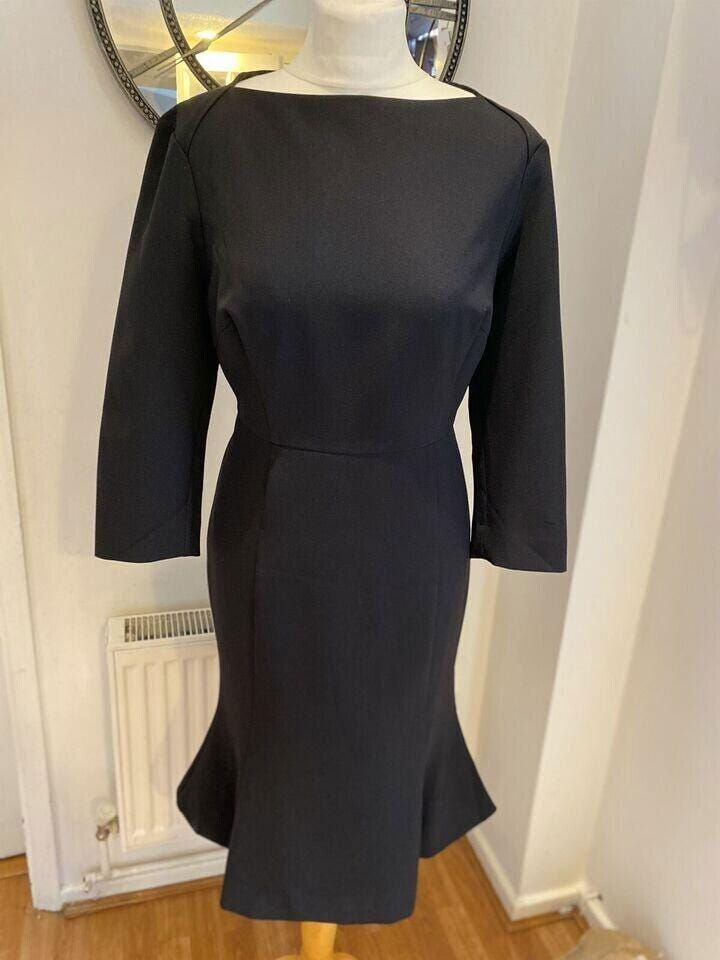 Thumbnail: Boden Violette Dress Navy Size Uk 12L Brand New W0400 D18