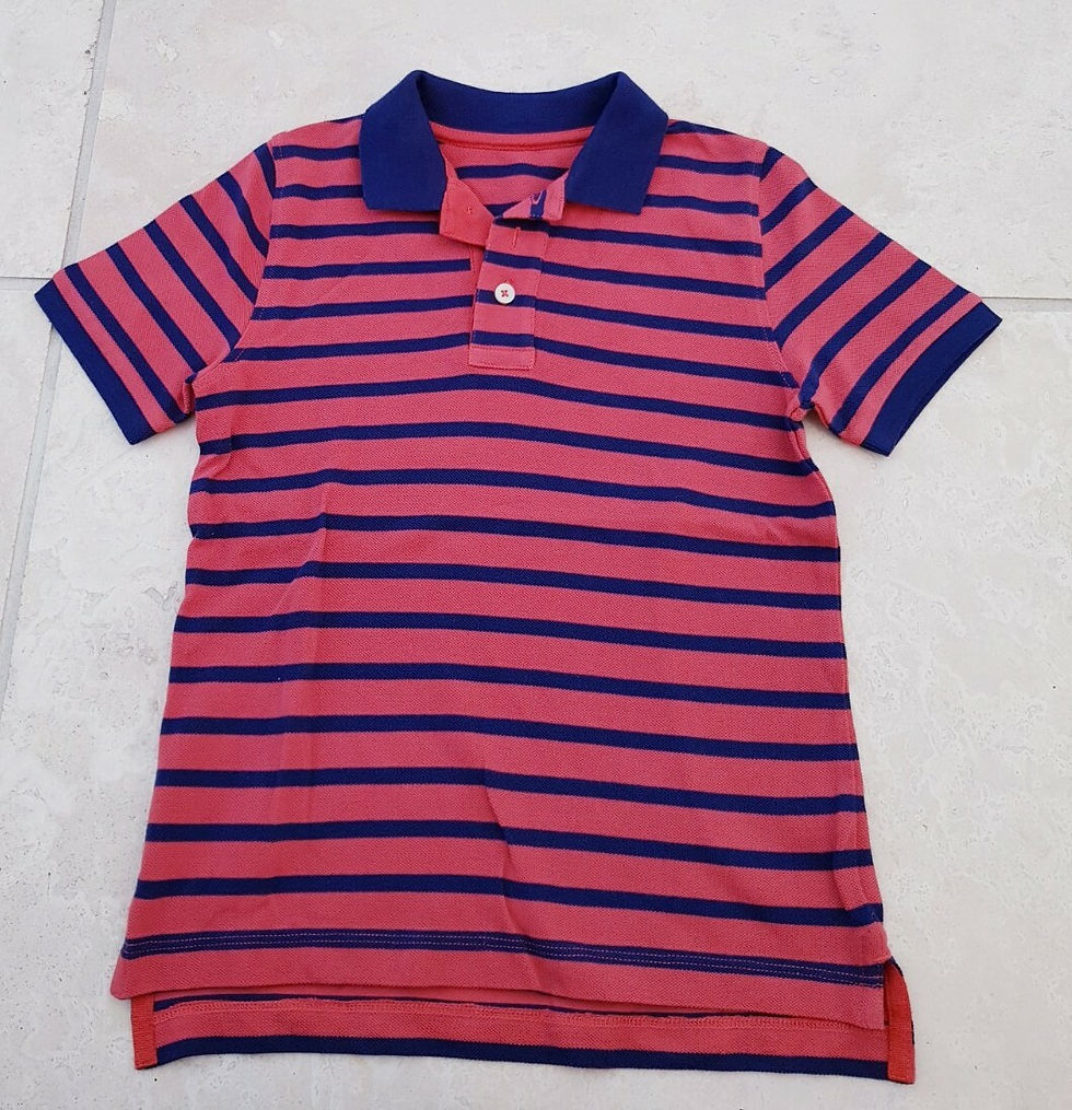 Thumbnail: Mini Boden Boys Fabulous cotton Polo Top stripe Size 5-6 years. Brand new SAMPLE