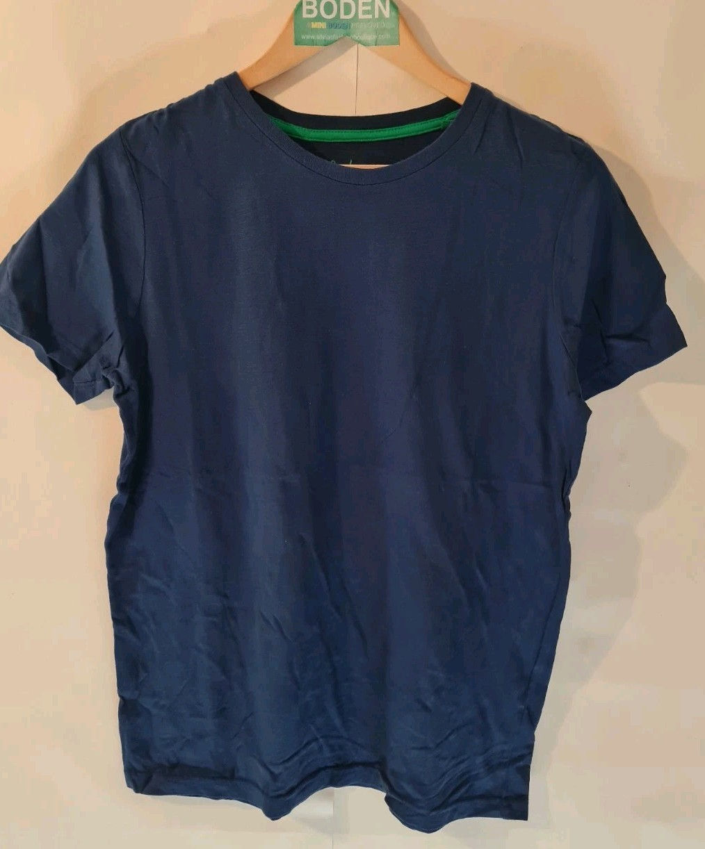 MINI BODEN BOYS Slubbed Short Sleeve Top Navy AGE 15-16 YEARS BRAND NEW